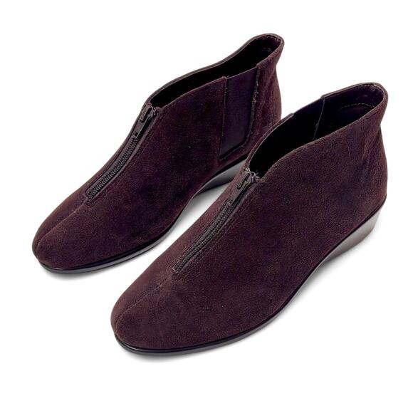 Aerosoles Women’s Booties Quiet Luxury Comfort Suede Wedge Minimalist Chic 7.5 - Picture 1 of 8